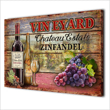 Load image into Gallery viewer, HD Printed 1 Piece Canvas Art Vintage Wall Paintings Grape Wine Drink Poster for Winery Wall Decoration Free Shipping CU-1652C
