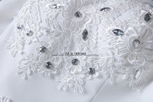 Load image into Gallery viewer, Free shipping White Wedding Ball Gowns Flowers Short Sleeves Cheap Princess Vestidos De Novia Wedding Frock Bride Dress HS233
