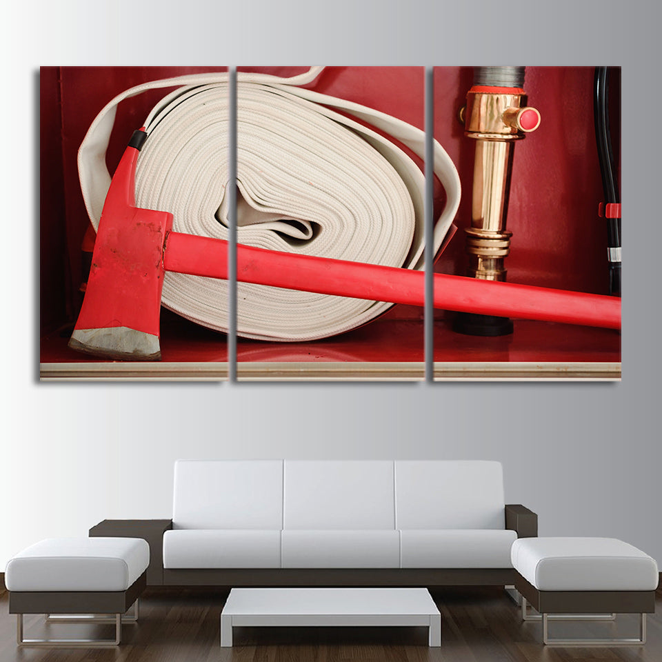 3 Piece HD printed Canvas Art Fire Hose Painting Framed Poster and Prints Wall to Wall Pictures Free Shipping CU-1714C