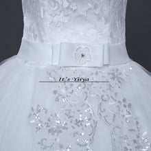 Load image into Gallery viewer, Free shipping 2015 new bridal white wedding dress princess wedding gown cheap romantic lace up bride Vestidos De Novia Y617
