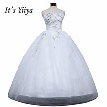 Load image into Gallery viewer, Free shipping white Wedding Dress Bride Princess Lace up Sequins Wedding Frocks Cheap Bridal Ball Gowns Vestidos De Novia HS108
