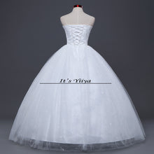 Load image into Gallery viewer, Free shipping white Wedding Dress Bride Princess Lace up Sequins Wedding Frocks Cheap Bridal Ball Gowns Vestidos De Novia HS108
