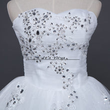 Load image into Gallery viewer, Free shipping white Wedding Dress Bride Princess Lace up Sequins Wedding Frocks Cheap Bridal Ball Gowns Vestidos De Novia HS108
