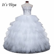 Load image into Gallery viewer, Free shipping 2016 Romantic Tulle White Wedding Dresses Luxury Bride Vestidos De Novia Princess Wedding Frocks Ball Gowns HS581
