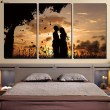 Load image into Gallery viewer, HD printed 3 piece canvas art couple sunset shadow Painting wall pictures for living room canvas painting Free shipping ny-6545
