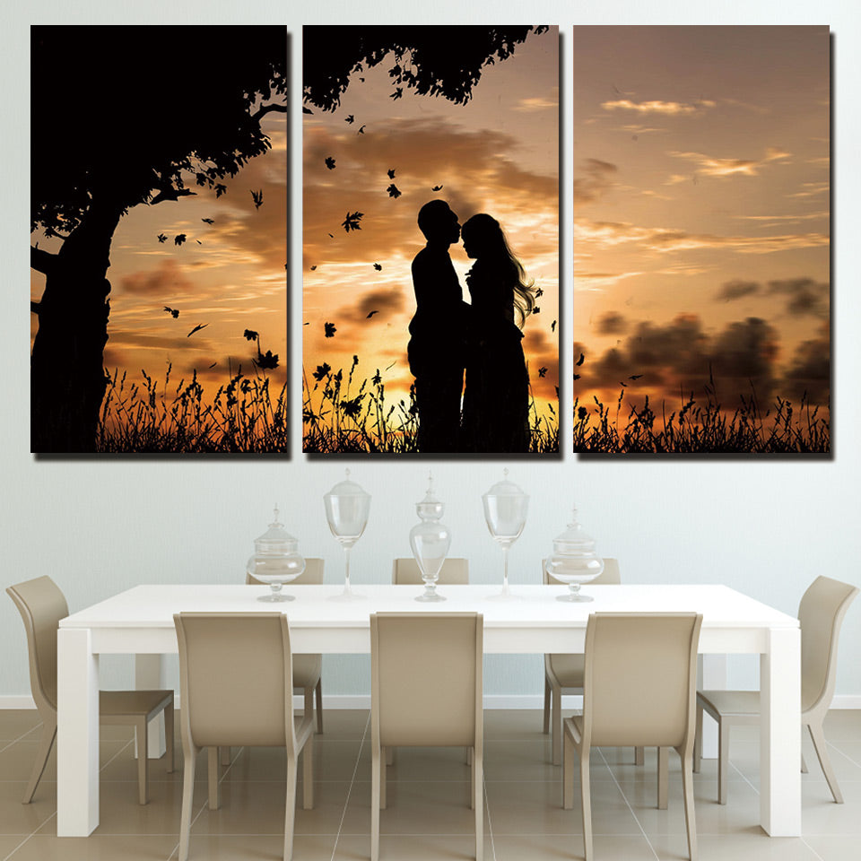 HD printed 3 piece canvas art couple sunset shadow Painting wall pictures for living room canvas painting Free shipping ny-6545