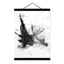 Load image into Gallery viewer, Abstract Chinese Ink Splash Wooden Framed Canvas Paintings Modern Vintage Living Room Decor Wall Art Print Picture Poster Scroll
