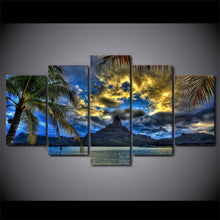 Load image into Gallery viewer, 5 Piece Canvas Art Clouds Mountain Palms Canvas Painting Wall Art Canvas Poster and Prints Wall Picture for Living Room ny-6627A

