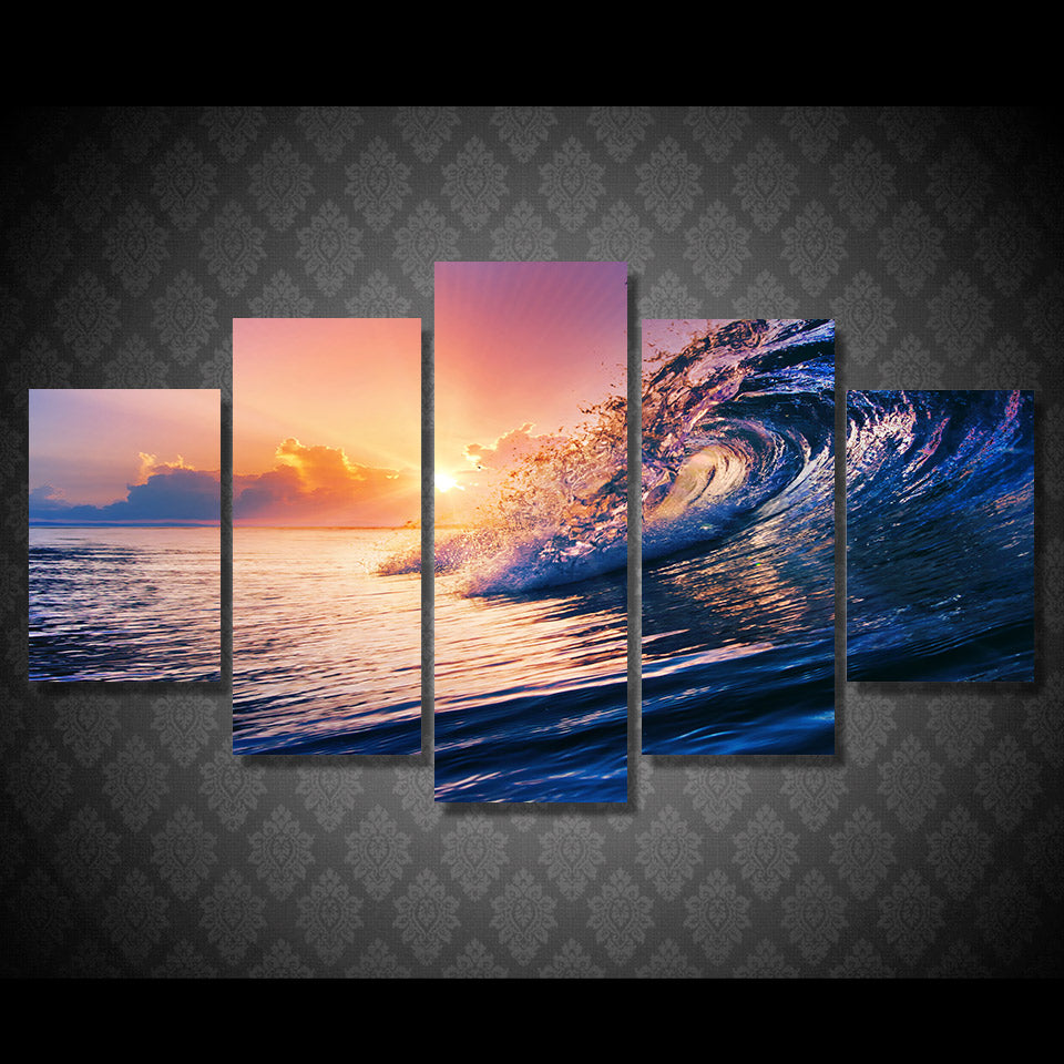 HD Printed ocean wave blue sea sky Painting Canvas Print room decor print poster picture canvas Free shipping/NY-5920