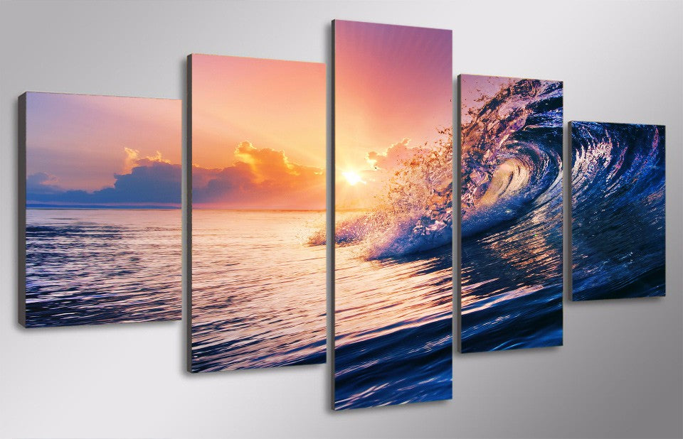 HD Printed ocean wave blue sea sky Painting Canvas Print room decor print poster picture canvas Free shipping/NY-5920