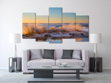 Load image into Gallery viewer, HD Printed The sunset beach waves Painting on canvas room decoration print poster picture Free shipping/ny-2072
