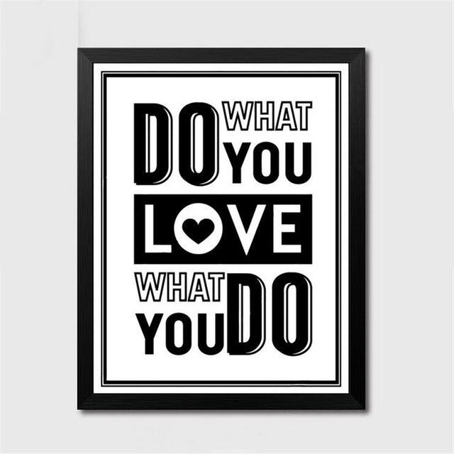 Dream Big Work Hard Canvas Art Print Painting Poster, Canvas Wall Pictures For Home Decoration, Fashion Quote Prints WT0027