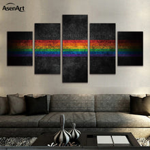 Load image into Gallery viewer, Modern Spray Painting 5 Piece Wall Art Canvas Printing Rainbow Color Picture Framed Paintings Living Room Wall Decoration
