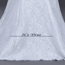 Load image into Gallery viewer, Free SHIPPING New Boat Neck White Red Wedding Frocks Vestidos De Novia Mermaid Train Dresses Half Sleeves Trailing Gowns XXN157
