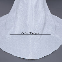 Load image into Gallery viewer, Free SHIPPING New Boat Neck White Red Wedding Frocks Vestidos De Novia Mermaid Train Dresses Half Sleeves Trailing Gowns XXN157
