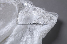 Load image into Gallery viewer, Free SHIPPING New Boat Neck White Red Wedding Frocks Vestidos De Novia Mermaid Train Dresses Half Sleeves Trailing Gowns XXN157

