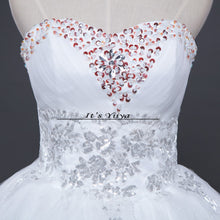 Load image into Gallery viewer, Free shipping 2015 new cheap wedding gown white lace romantic wedding dress bride dresses price under Vestidos De Novia 50 HS122

