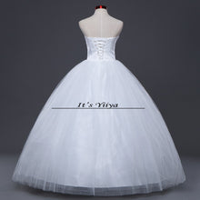 Load image into Gallery viewer, Free shipping 2015 new white princess wedding gown designer remantic lace up wedding dress bride dresses Vestidos De Novia Y326
