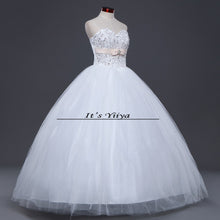 Load image into Gallery viewer, Free shipping 2015 new white princess wedding gown designer remantic lace up wedding dress bride dresses Vestidos De Novia Y326
