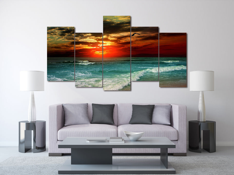 HD Printed tropical sunset picture Painting wall art room decor print poster picture canvas Free shipping/ny-642