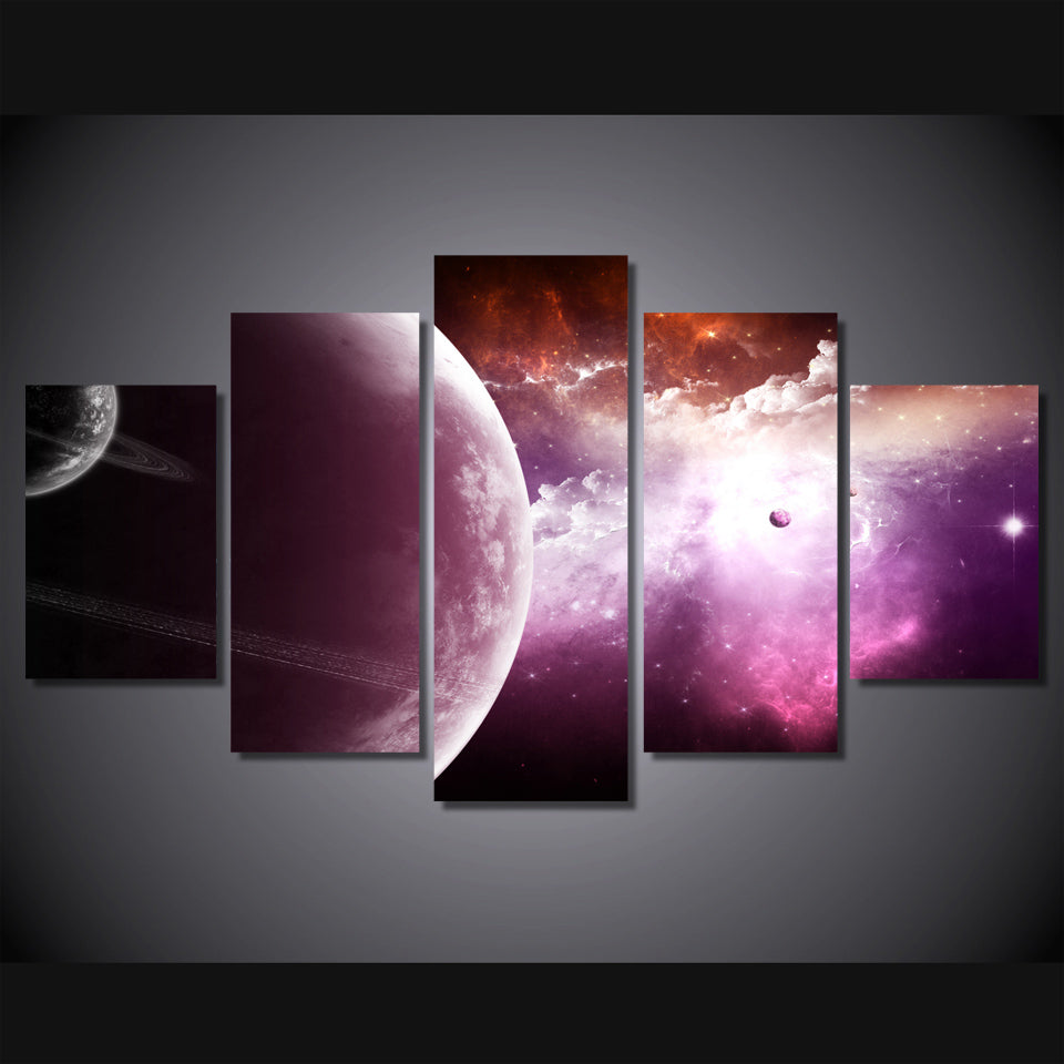 5 piece wall canvas HD Printed planet universe Starry sky cloud Painting Canvas Print room decor poster picture canvas/ny-6079