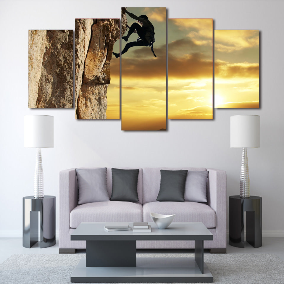 HD Printed rock climbing Group Painting Canvas Print room decor print poster picture canvas Free shipping/ny-454