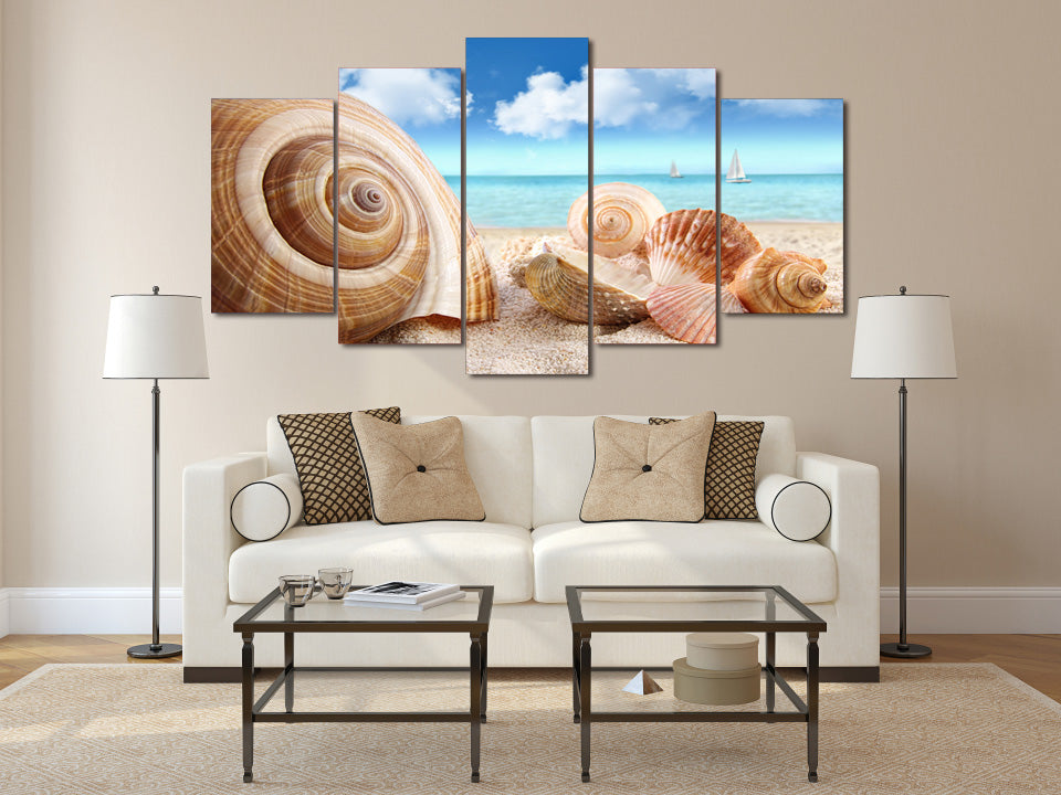 HD Printed Beach sea shells conch Painting on canvas room decoration print poster picture canvas Free shipping/ny-2096