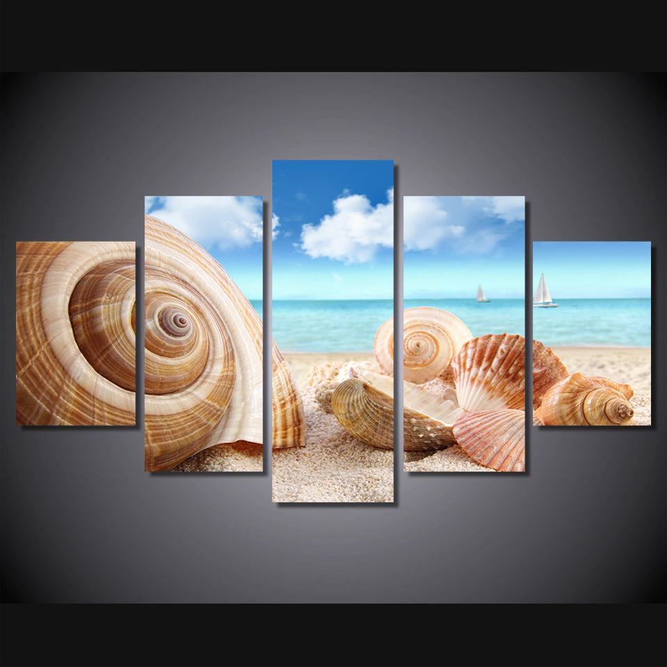 HD Printed Beach sea shells conch Painting on canvas room decoration print poster picture canvas Free shipping/ny-2096