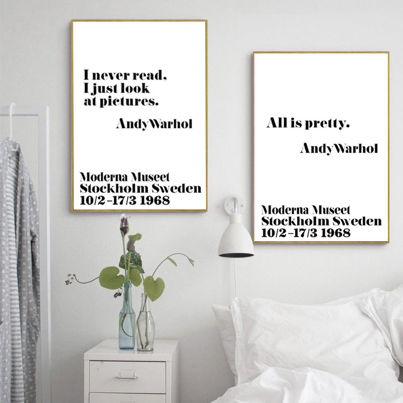 Nordic Poster Posters And Prints Wall Art Canvas Painting Andy Warhol Life Quotes Wall Pictures For Living Room No Poster Frame