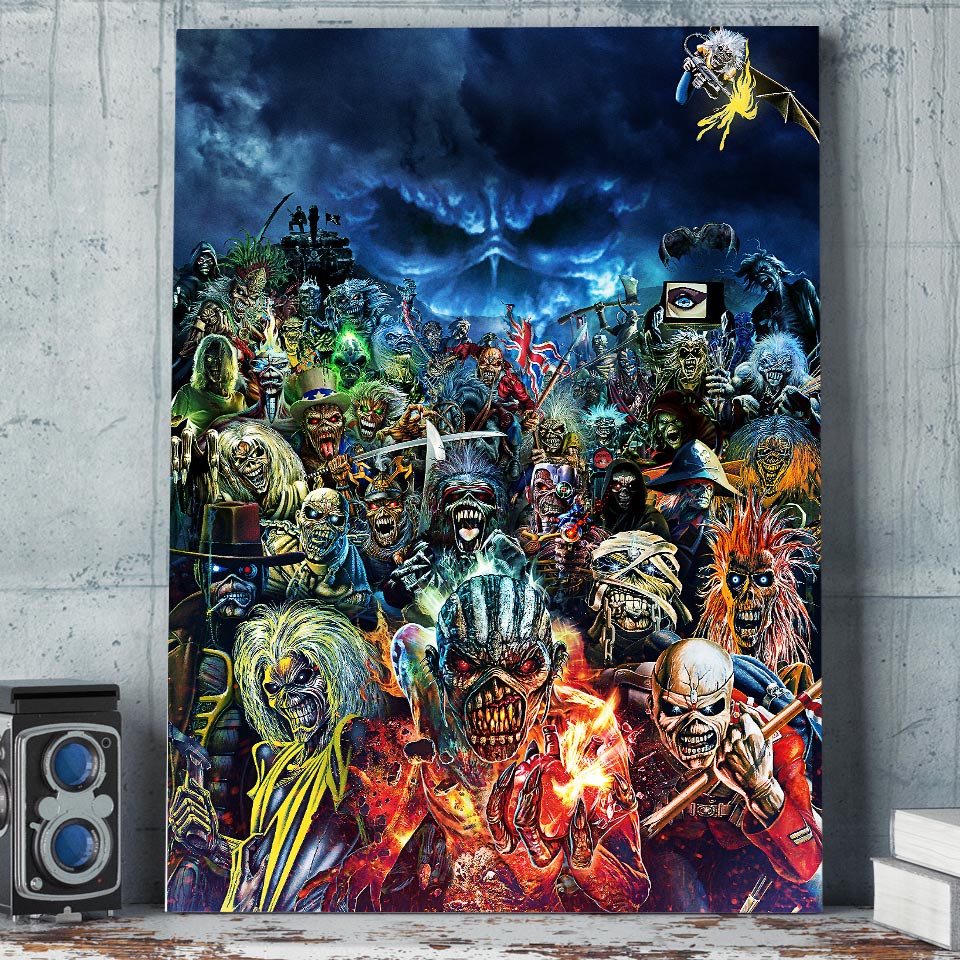 HD Printed 1 piece Canvas Painting Iron Maiden Heavy metal poster Poster Painting Room Decoration Free Shipping/NY-6834C