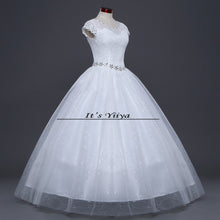 Load image into Gallery viewer, Free Shipping White or Red Cheap Lace Wedding Dress Princess Wedding Frocks Lace up Fashion Vestidos De Novia Ball gown HS587
