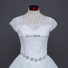 Load image into Gallery viewer, Free Shipping White or Red Cheap Lace Wedding Dress Princess Wedding Frocks Lace up Fashion Vestidos De Novia Ball gown HS587
