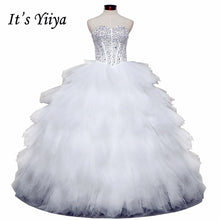 Load image into Gallery viewer, Free shipping 2016 Romantic Tulle White Wedding Dresses Luxury Bride Vestidos De Novia Princess Wedding Frocks Ball Gowns HS581
