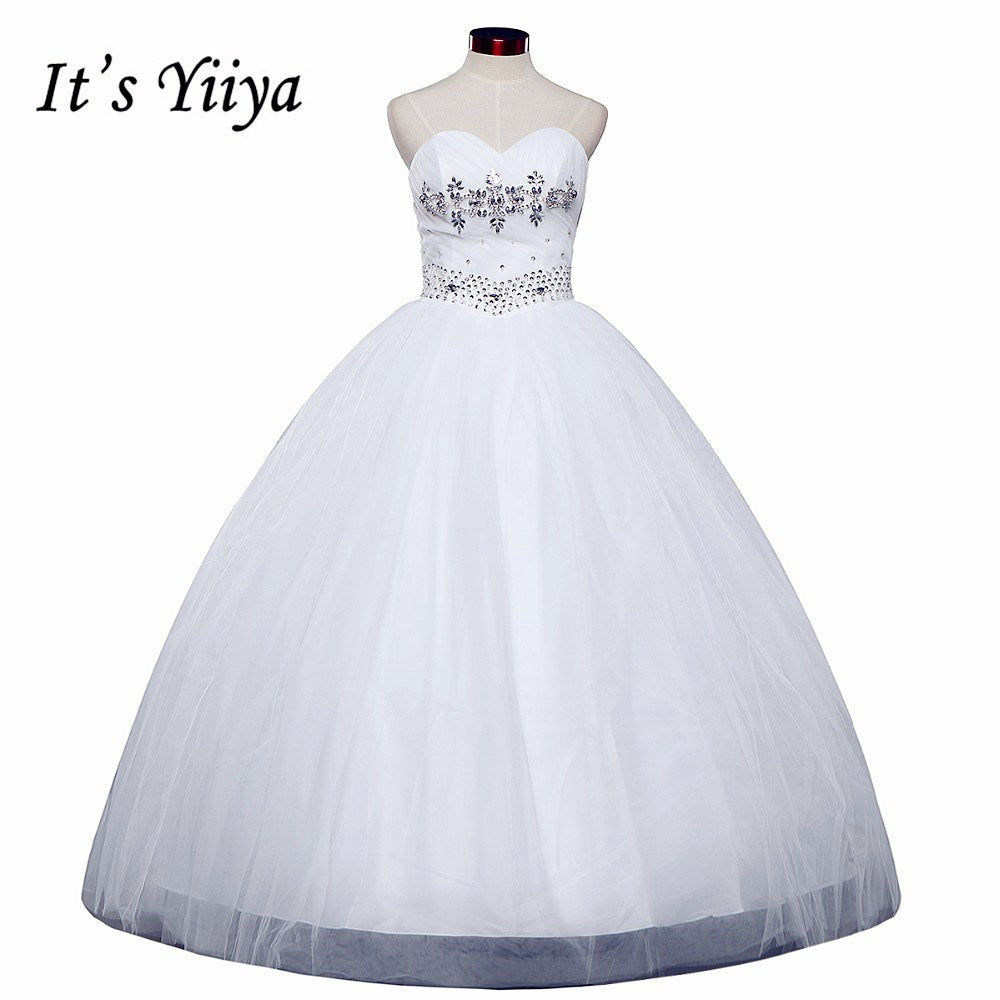 HOT Free shipping white princess wedding dress 2015 plus size fashionable cheap bride Vestidos De Novia wedding gown Y228