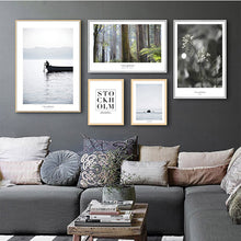 Load image into Gallery viewer, Forest Sea Cuadros Wall Pictures For Living Room Wall Art Canvas Painting Posters And Prints Nordic Decoration No Poster Frame
