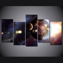 Load image into Gallery viewer, 5 Piece Canvas Art HD Printed Abstract Universe Galaxy Planet Wall Pictures for Living Room Framed poster Free shipping/ny-1790

