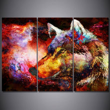 Load image into Gallery viewer, HD Printed 3 Piece Canvas Art Abstract Wolf Painting Psychedelic Color Wall Pictures for Living Room Free Shipping CU-1821C
