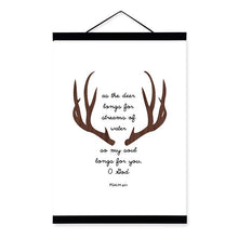 Load image into Gallery viewer, Abstract Deer Head WIFI Quotes Wooden Framed Canvas Paintings Modern Nordic Home Decor Big Wall Art Print Pictures Poster Scroll
