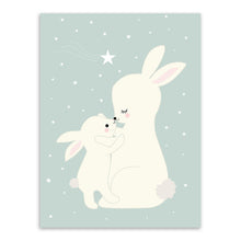 Load image into Gallery viewer, Nordic Kawaii Cartoon Animal Deer Bear Rabbit Poster A4 Baby Kids Room Wall Art Print Picture Canvas Painting Home Deco No Frame
