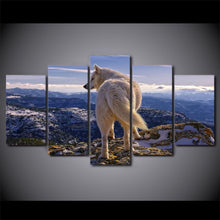 Load image into Gallery viewer, HD Printed 5 Pieces Canvas Paintings Wild White Wolf Nature Mountain Wall Pictures For Living Room Home Decor CU-1895A
