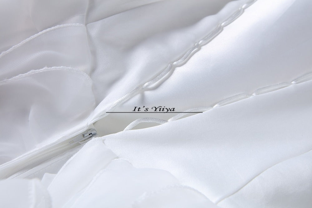 Free shipping Pearl White Wedding Ball Gowns Strapless Sleeveless Princess Vestidos De Novia Wedding Frock Bride Dress JSJ-99