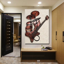 Load image into Gallery viewer, HD Printed 1 Piece Canvas Art Drum Guitar Painting Music Instrument Vintage Wall Pictures for Living Room Free shipping NY-7018D
