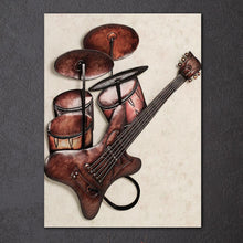 Load image into Gallery viewer, HD Printed 1 Piece Canvas Art Drum Guitar Painting Music Instrument Vintage Wall Pictures for Living Room Free shipping NY-7018D
