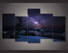 Load image into Gallery viewer, HD Printed Snowy night sky aurora Painting on canvas room decoration print poster picture Free shipping/ny-2775
