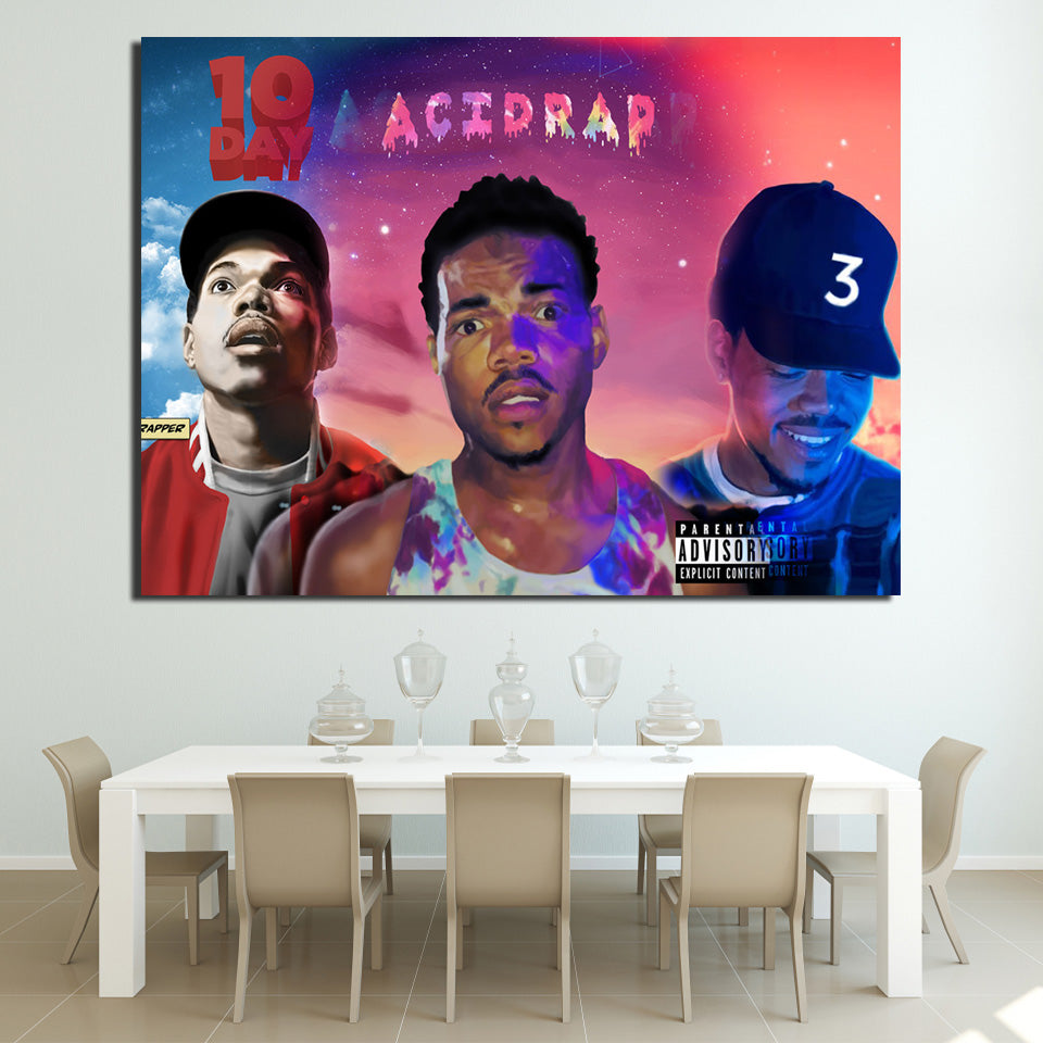 HD Printed 1 piece Chance The Rapper American Music Rap Band Wall Pictures for Living Room Home Decor Free Shipping NY-6783A