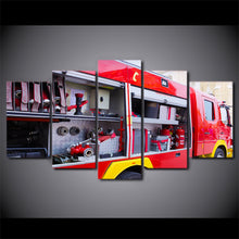Load image into Gallery viewer, HD Printed 5 Piece Canvas Art Fire Truck Painting Fire Tools Wall Pictures Decoration  Modular Painting Free Shipping CU-1949C
