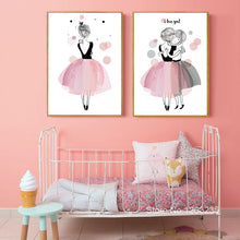 Load image into Gallery viewer, Cartoon Girl Cuadros Decoracion Nordic Style Kids Decoration Picture Wall Art Canvas Painting Posters And Prints No Poster Frame
