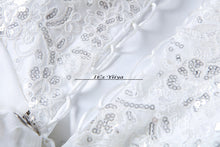 Load image into Gallery viewer, Free shipping Korean Style White Strapless Brush Train Wedding Dresses Ruffles Trailing Cheap Bride Gowns Plus size XXN039
