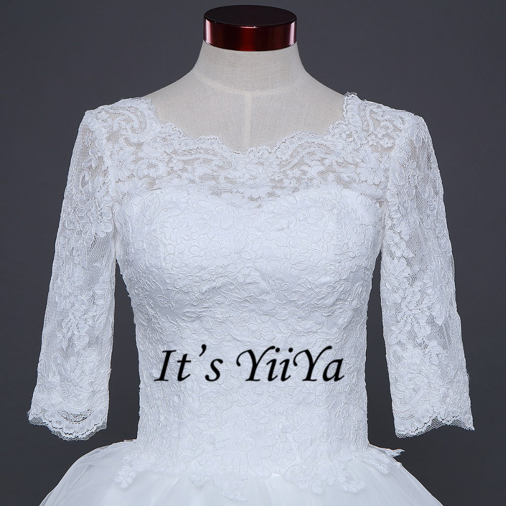 2017 New Free shipping Wedding Ball Gowns Elegant bride frocks Appliques off Wedding dresses Plus size  Vestidos De Novia  IY004