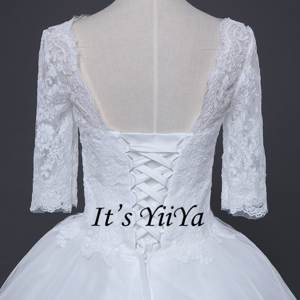 2017 New Free shipping Wedding Ball Gowns Elegant bride frocks Appliques off Wedding dresses Plus size  Vestidos De Novia  IY004